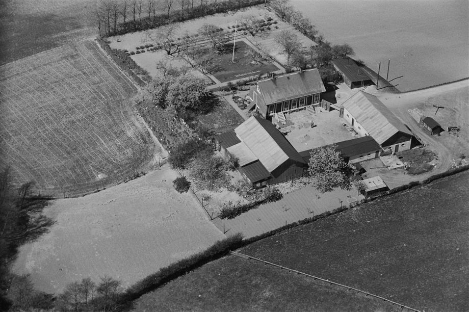 Ellerødshøj som den så ud 1936-38. Det Kongelige Bibliotek, Sylvest Jensen Luftfoto.