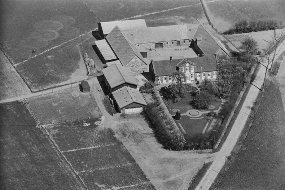 Korsgården som den så ud 1936-38. Det Kongelige Bibliotek, Sylvest Jensen Luftfoto.