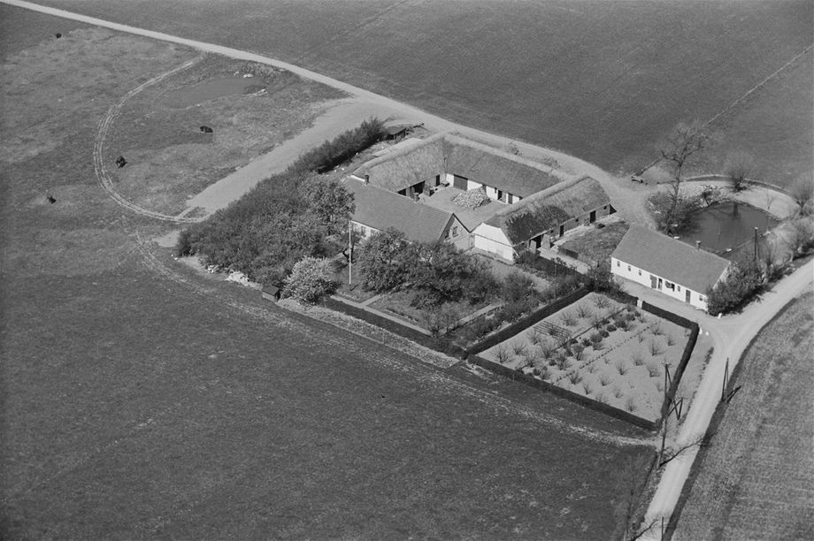 Kriggården som den så ud 1936-38. Det Kongelige Bibliotek, Sylvest Jensen Luftfoto.